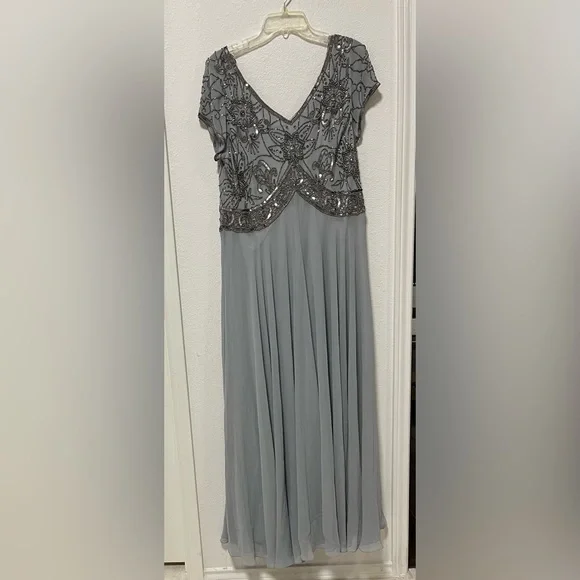 j kara women's cap v-neck beaded dress J905 | BEADED DRESS  Ladivine by Cinderella Divine